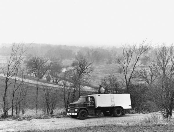 Ridge and Furrow Disposal System "On a hillside off McArthur Road, waste water from Widmer Cheese Factory is dumped into a ridge & furrow disposal system."