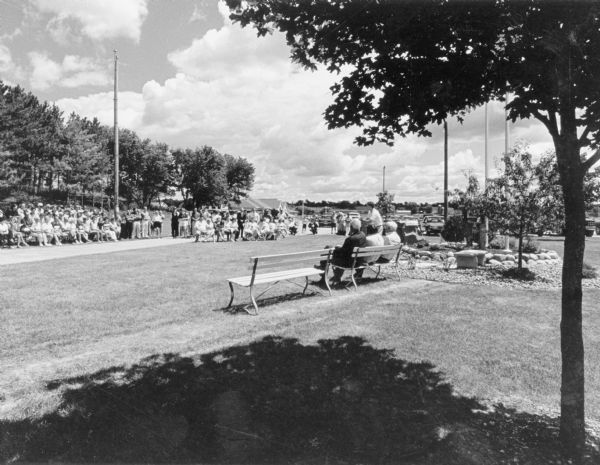 Dale R. Michels Memorial Park "A large crowd is present when the Dale R. Michels Park is dedicated."