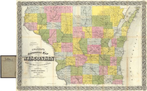 Chapman's Sectional Map of Wisconsin Drawn a decade after Wisconsin entered statehood, this 1858 map depicts counties, creeks, rivers, lakes, railroads completed, railroads in progress and common roads.