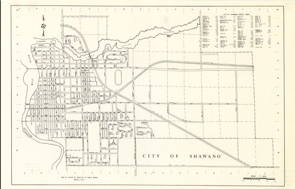 This map shows streets, railroads, and Wolf Lake. An index of streets is also included.