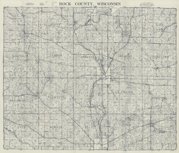 This cadastral map shows highways, land owners, railroads, and rivers.