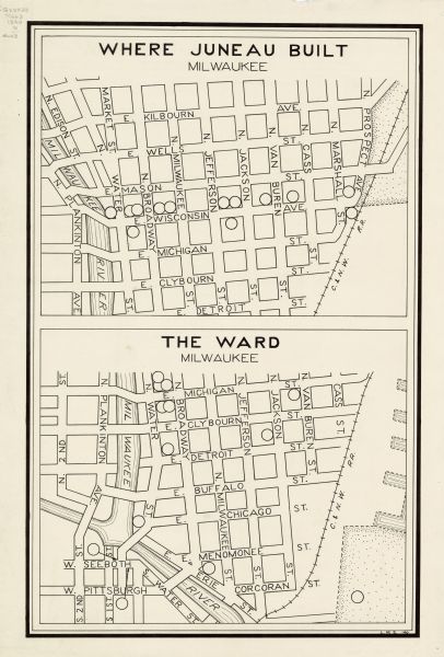 Maps Of Milwaukee Where Juneau Built Milwaukee The Ward Milwaukee Map Or Atlas Wisconsin