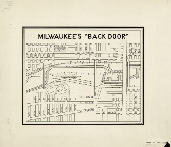 Maps Of Milwaukee Milwaukees Back Door Map Or Atlas Wisconsin Historical Society