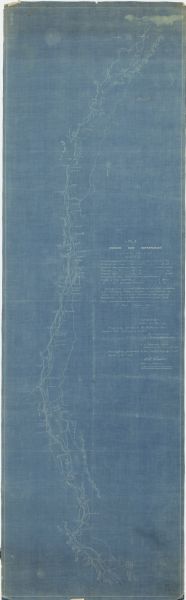 This blue line print map shows completed and proposed dams, completed and proposed shore protections, and completed spurs. The map covers the river between Lone Rock and Boscobel, Wisconsin. Soundings taken by overseer J.R. Berthelet, Jr. and platted in feet and tenths.