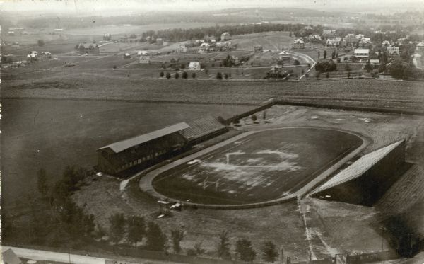 Camp Randall Field Aerial view of Camp Randall Field on the University of Wisconsin-Madison campus. University Heights is in the background.