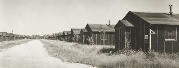 Abandoned enlisted men's barracks at Truax Field.