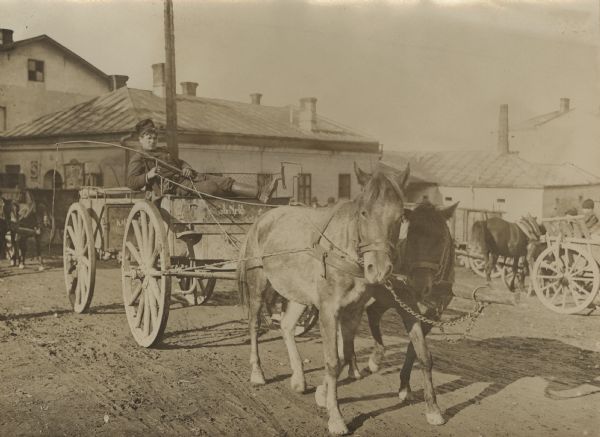 Collecting Supply Wagon Collecting a straggling supply column wagon in Galicia.