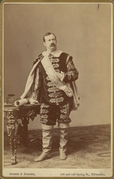 William Grant Fitch in Unidentified Costume Carte-de-visite portrait of William Grant Fitch, in costume.