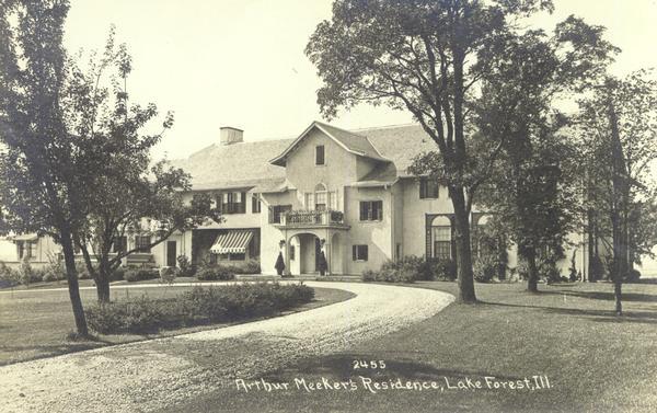 Exterior view of the home of Arthur Meeker.