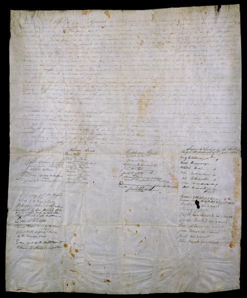 The third page of the treaty between the Stockbridge and Munsee Indians.