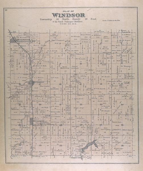 Color plat map of the Windsor township.