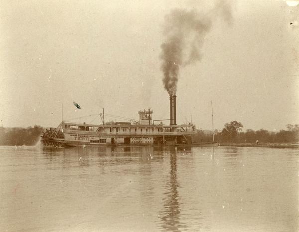 The sternwheel excursion, Thistle on the Fox River, Wisconsin. Previously named J.H. Crawford.