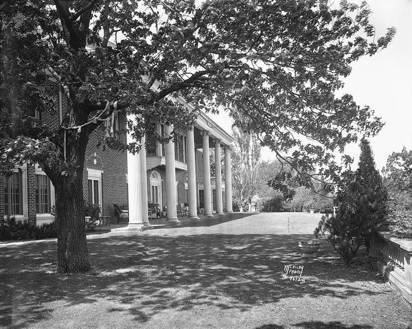 The east terrace of the Dr. and Mrs. Frederick Allison Davis home, also known as Edenfred, in the Highlands suburb west of Madison, 6048 S. Highlands Avenue.