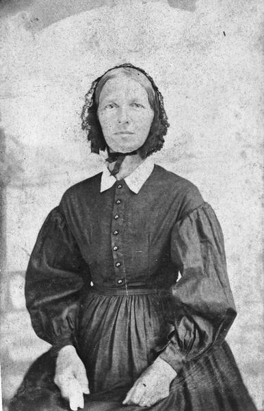 Seated portrait of Mrs. Elise Waerenskjold.