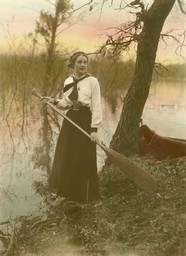 Woman with a Canoe Paddle