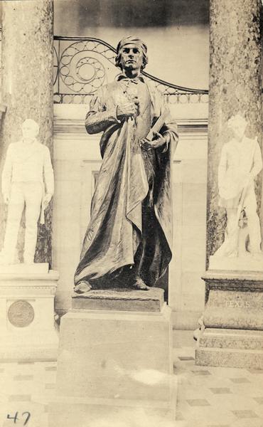 The statue "Sequoya" by Vinnie Ream, in Statuary Hall of the U.S. Capitol in Washington, D.C. Represents the State of Oklahoma.