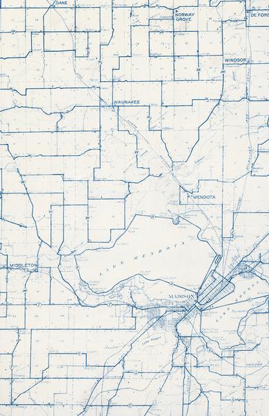 Map of Dane County rural delivery in Madison and the town of Westport.