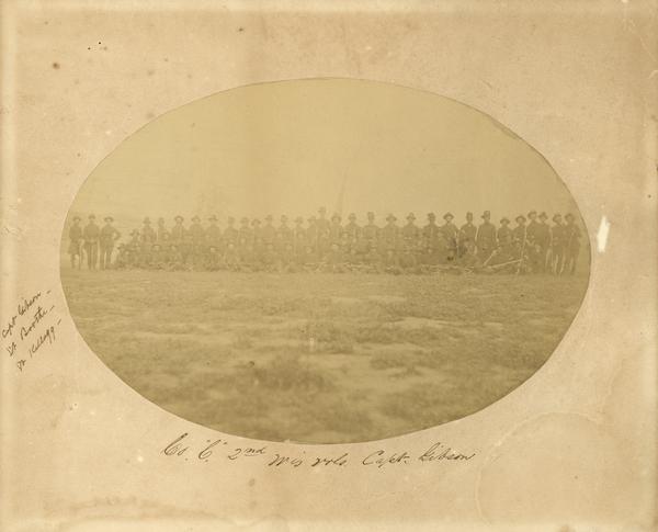 Company C, Second Wisconsin Volunteer Infantry. Among the officers were Captain Gibson, Lieutenant Boothe, and Lieutenant Kellogg.