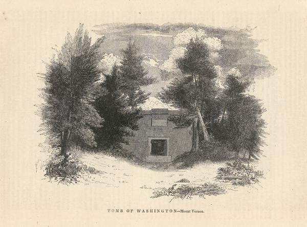 Engraving entitled "Tomb of Washington--Mount Vernon".