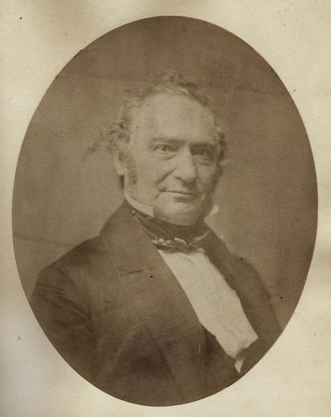 Quarter-length oval portrait of James Duane Doty, who was a Wisconsin judge, territorial governor, congressman, and land speculator.