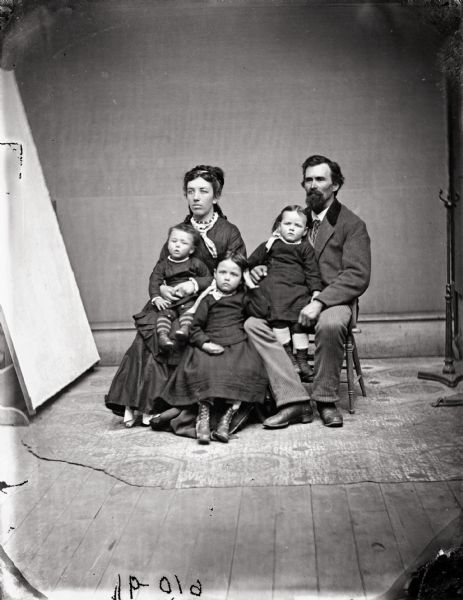 Leroy Gates and Family Studio portrait of LeRoy Gates and his family.