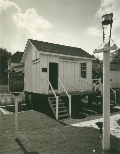 Exterior view of a reproduction of the world's first hydroelectric central station. It is located near the site of the original, which began operation on September 30, 1882.