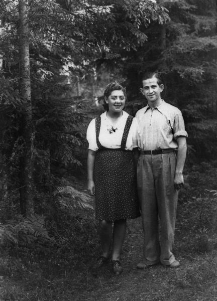 Rosa Goldberg Katz and her husband-to-be, Bernard Katz; Holsybrunn, Sweden.