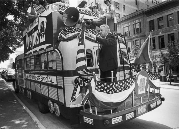 When he began his campaign for Governor, few people felt that Lee Sherman Dreyfus would be successful.  Although his campaign was underfunded, he attracted much public attention because of his refitted school bus.
