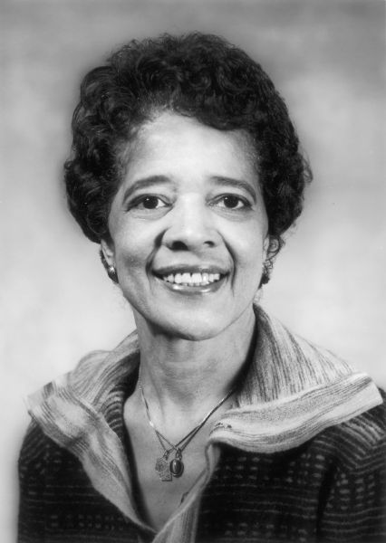 Formal portrait of Vel Phillips during her tenure as Wisconsin's Secretary of State.