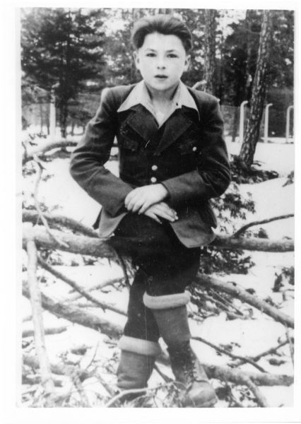 Cyla Tine Stundel's nephew, Jackie Melamedik (her sister Marim's son); Farenwald Displaced Persons camp, Germany. He was the only other member of her family to survive the Holocaust, and he fought with a group of child partisans.