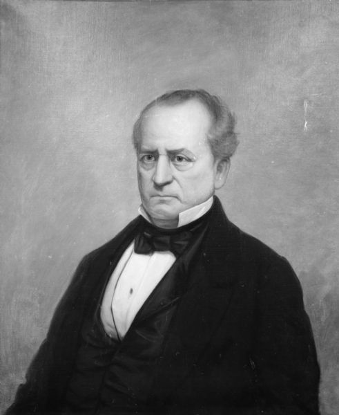 "Tallmadge, Nathaniel Pitcher (Feb. 8, 1795-Nov. 2, 1864), lawyer, politician, U.S. Senator from N.Y., territorial governor of Wisconsin, b. Chatham, N.Y. He graduated from Union College, Schenectady, N.Y. (B.A., 1815), studied law, was admitted to the bar in 1818, and set up a law practice in Poughkeepsie. A Democrat, Tallmadge served several terms in the New York legislature, and two terms as U.S. Senator from New York (Mar. 1833-June 1844). Despite his Democratic political affiliations, Tallmadge was a vigorous critic of Martin Van Buren and John C, Calhoun, and in 1840 was offered the nomination for vice-president as running mate of William Henry Harrison, but declined. In June, 1844, he resigned his senatorship to accept an oppointment <i>[sic]</i> by President John Tyler as governor of Wisconsin Territory, serving in that capacity until 1845. As territorial governor, Tallmadge urged railroad development, opposed a 21-year naturalization period, and recommended the founding of agricultural societies and schools. After being removed from office with the change of national administration in 1845, he made his home in Fond du Lac for several years, where he had extensive land holdings. He spent his later years in Battle Creek, Mich., where he turned to Spiritualism and devoted his time to writing treatises on the subject." (State Historical Society of Wisconsin, Dictionary of Wisconsin Biography, 1960, p. 346.)


