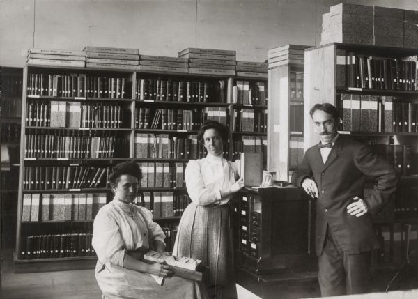 Dr. Charles R. McCarthy and staff at the Legislative Reference Library.