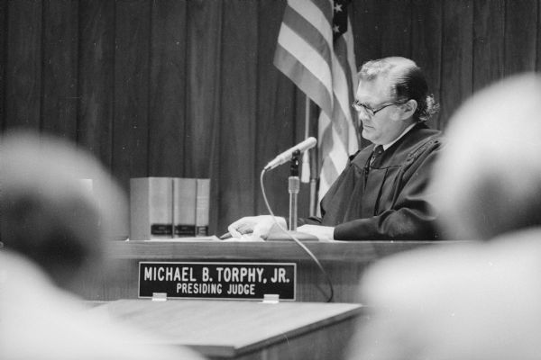 Circuit Judge Michael Torphy Circuit Judge Michael Torphy, presiding over the murder trial of Barbara Hoffman.