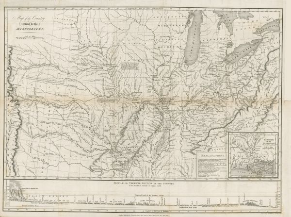 A map featuring the North American expedition from Pittsburgh to the Rocky Mountains led by Edwin James.
