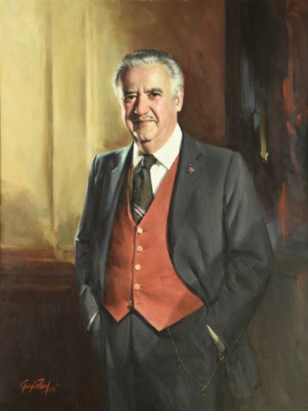 Portrait painting of Lee Sherman Dreyfus, Wisconsin's 40th governor.