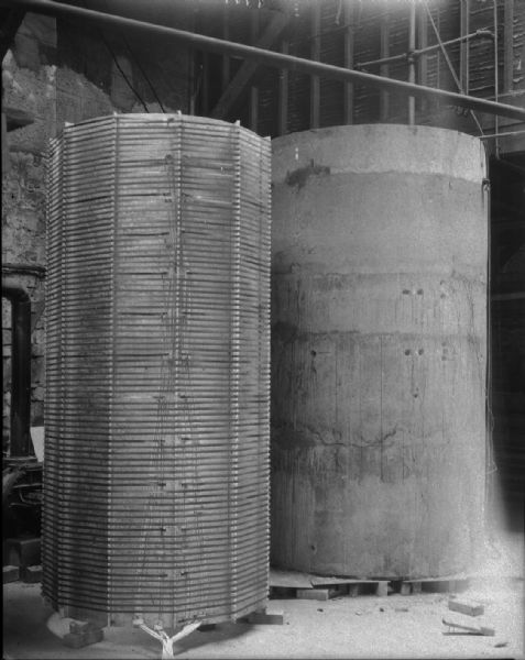 Concrete chimney experiment at the University of Wisconsin.
