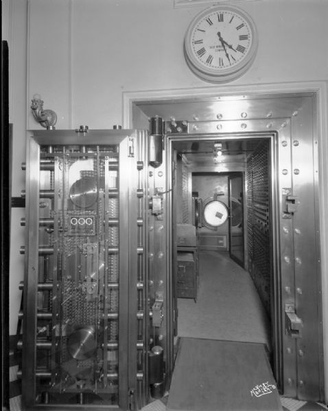 Vault door open at the Security State Bank at 1965 Atwood Avenue.
