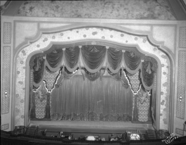 Elevated view of the Capitol Theatre stage from the balcony.