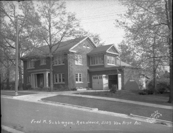 Fred M. Schlimgen house at  2103 Van Hise Avenue.