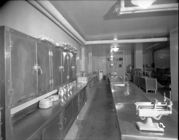 Serving room, off main dining room, University of Wisconsin, Memorial Union.