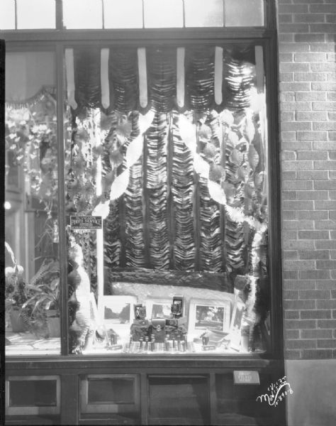 McVicar's Photo Service window display during University of Wisconsin-Madison homecoming.