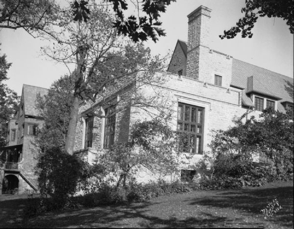 Exterior view of Phi Gamma Delta great hall from the south, 16 Langdon Street.