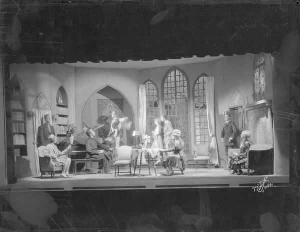 Scene from the play "Importance of Being Earnest" at the Unversity Theater, pre-prom play.