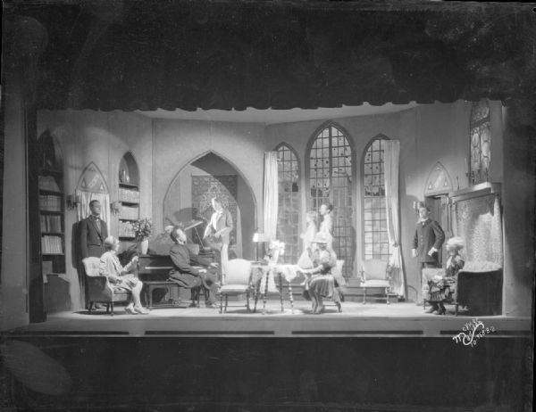 Scene from play "Importance of Being Earnest" at the Unversity Theater, pre-prom play.