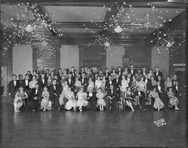 Group portrait of Chadbourne hall's formal party.