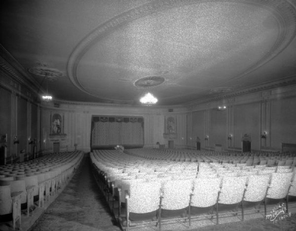 Strand Theater interior from the rear, looking towards the stage. 16 E. Mifflin Street.