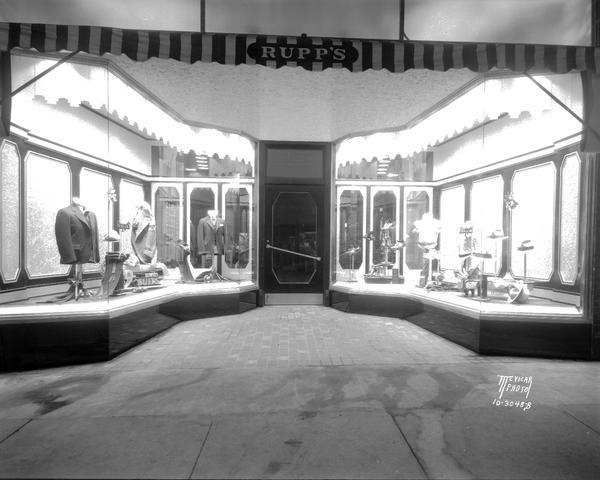 Storefront view of Rupp's clothing store, 426 State Street.