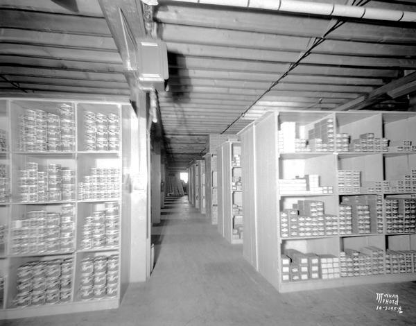 Wisco Hardware Company, 1435 E Washington Avenue, showing an aisle in the stockroom.