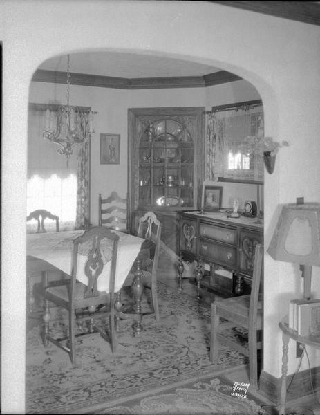Dr. George and Bernice Stebbins' dining room at 449 Virginia Terrace.