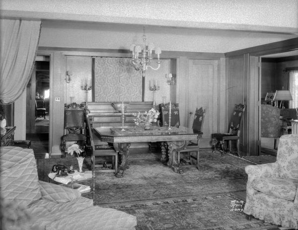 Dining room in the Joseph and Minnie Dean house, 636 E. Gorham Street.